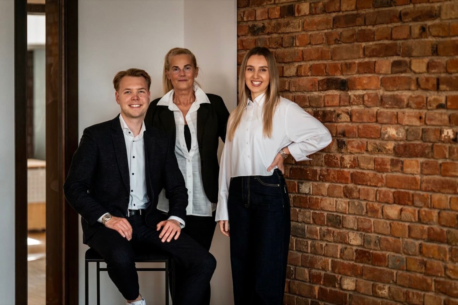 Team von Moritz Becker Immobilien mit Moritz Becker, Veronik Niepötter und Lina Papendorf
